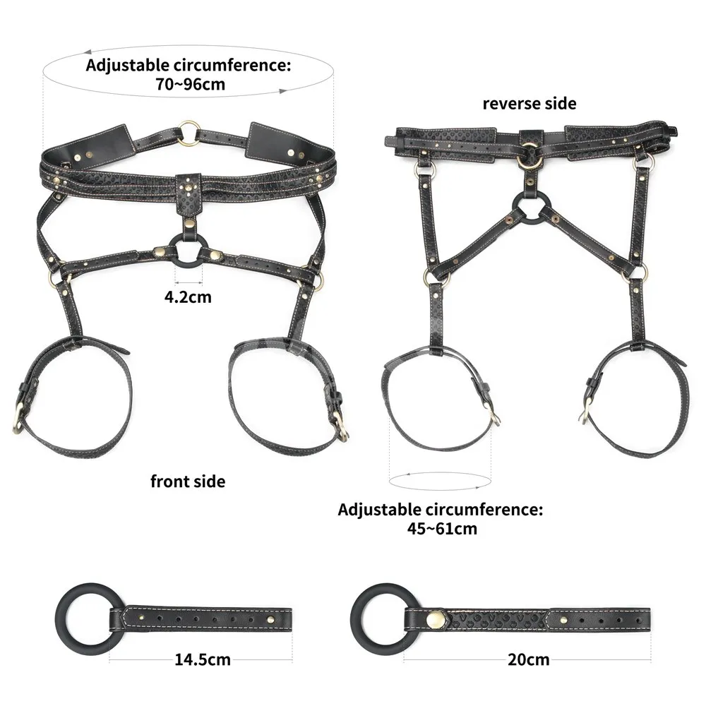 Портупея Rebellion Reign Full Body Harness регульована (чорний)