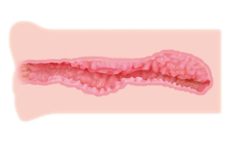 Kokos Nara Double Layer - Masturbator, W kolorze cielistym, 16 cm