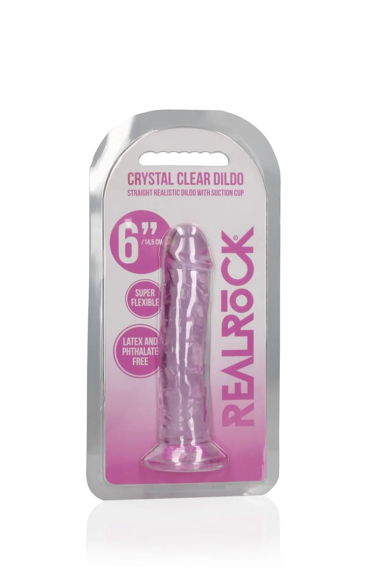 Фалоімітатор RealRock Straight Realistic 6'', 15.5 см (рожевий)