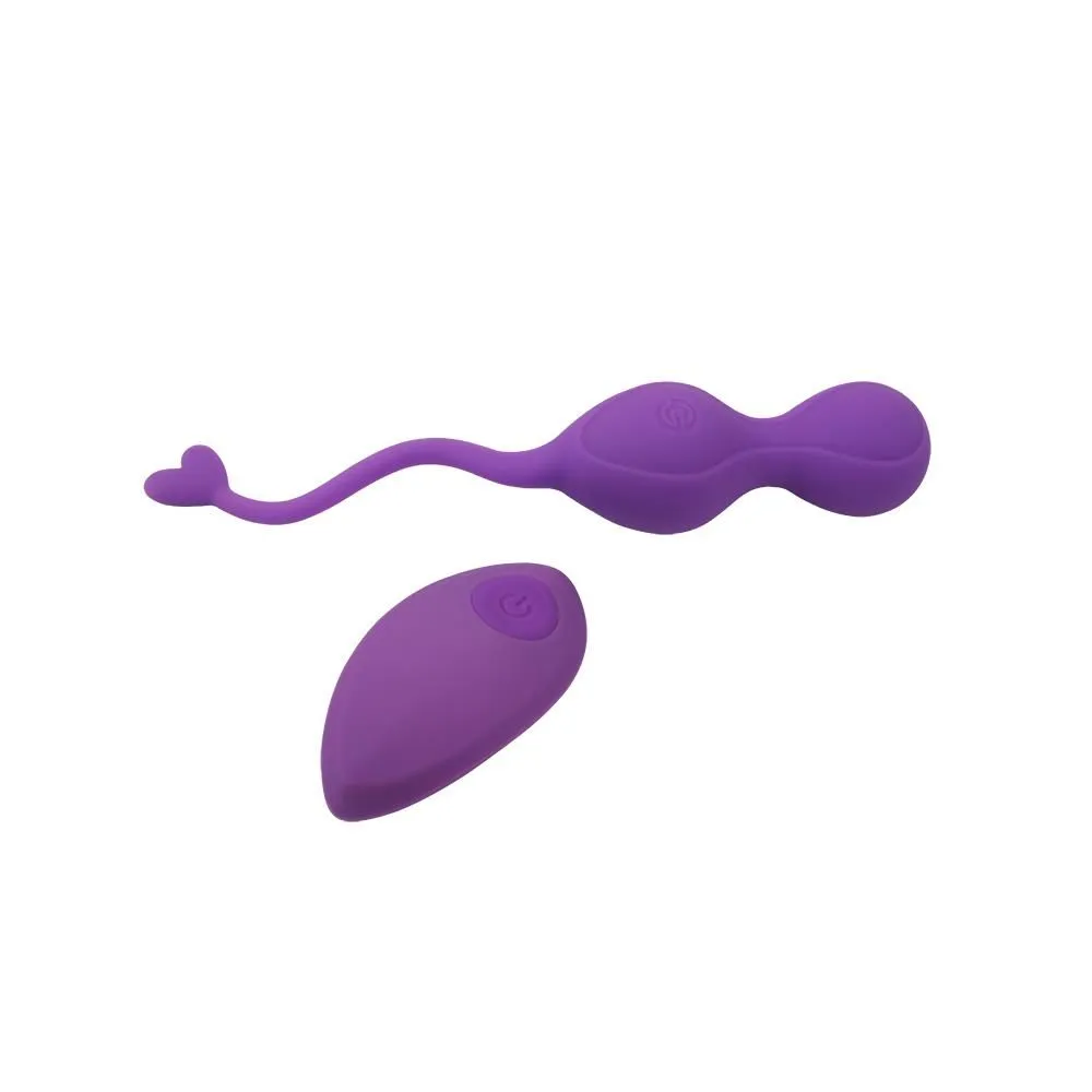 Виброяйцо M-Mello Heart Waves Bullet, 18,5 см (фиолетовый)