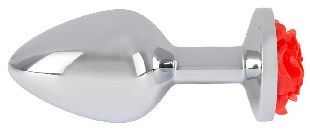 You2Toys Rose Butt Plug - Korek analny, Srebro, 9 cm