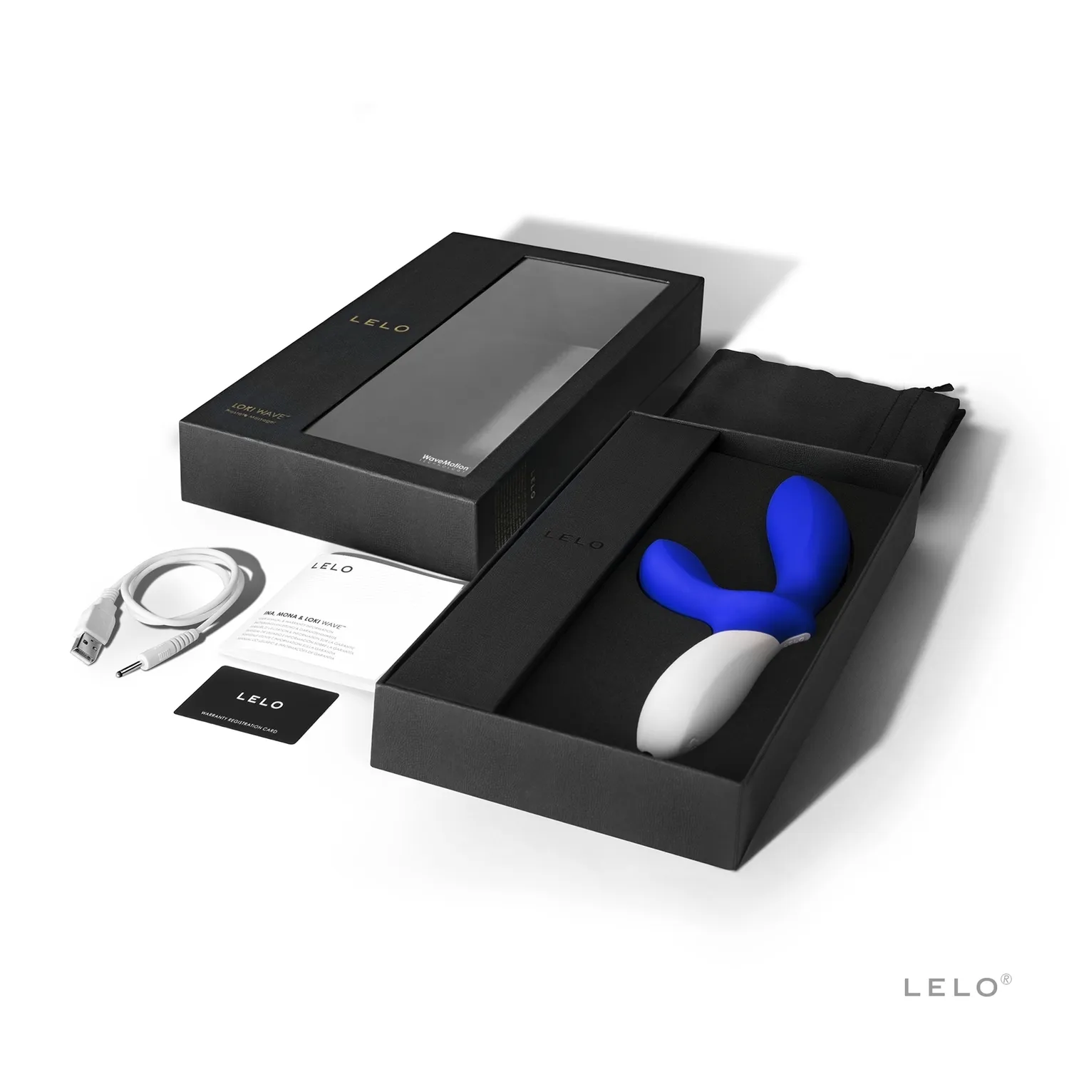 Lelo Loki Wave - Stymulator prostaty, Niebieski, 19, 6 cm