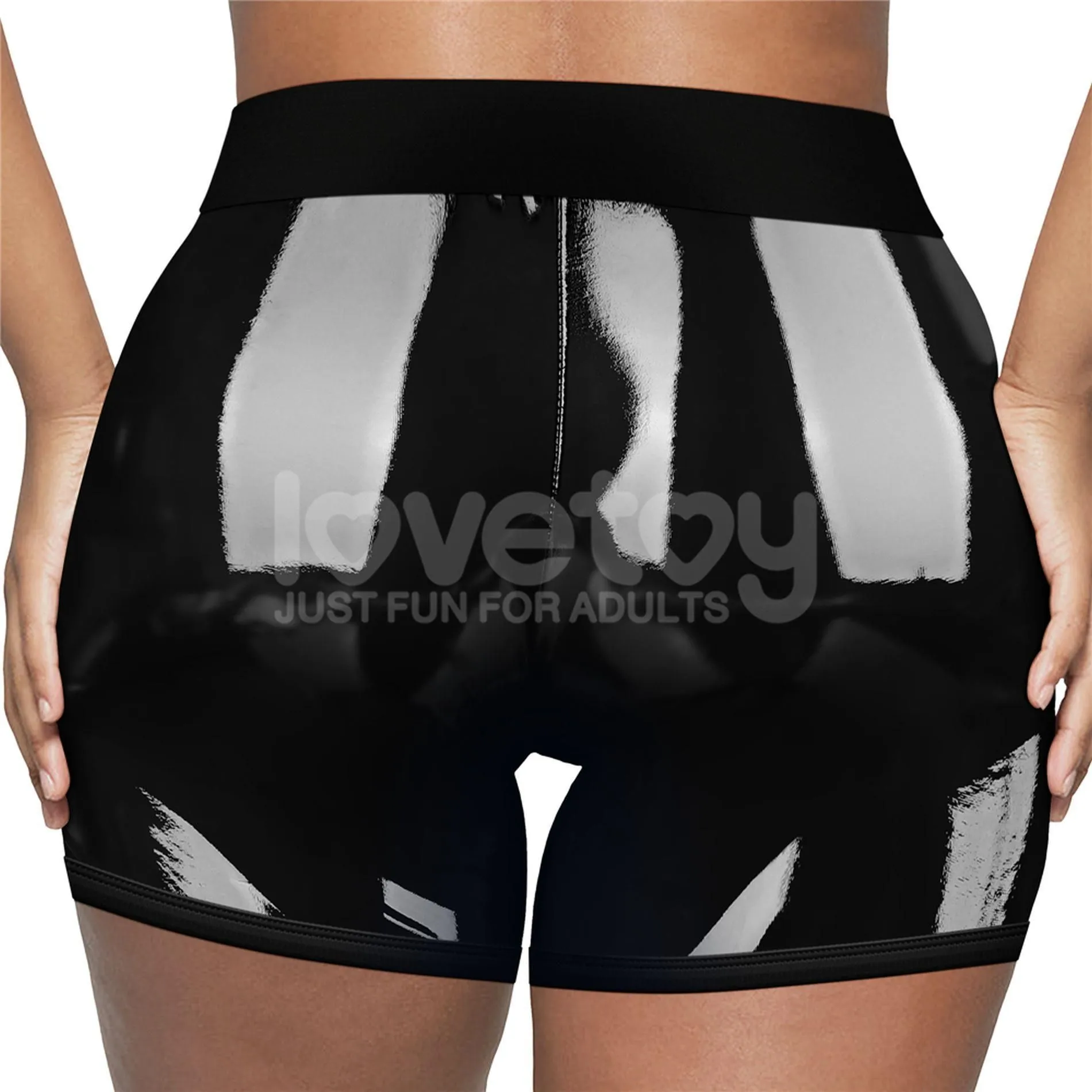 Труси для страпону Lovetoy Chic Strap-On Shorts, 28-31 (чорний)