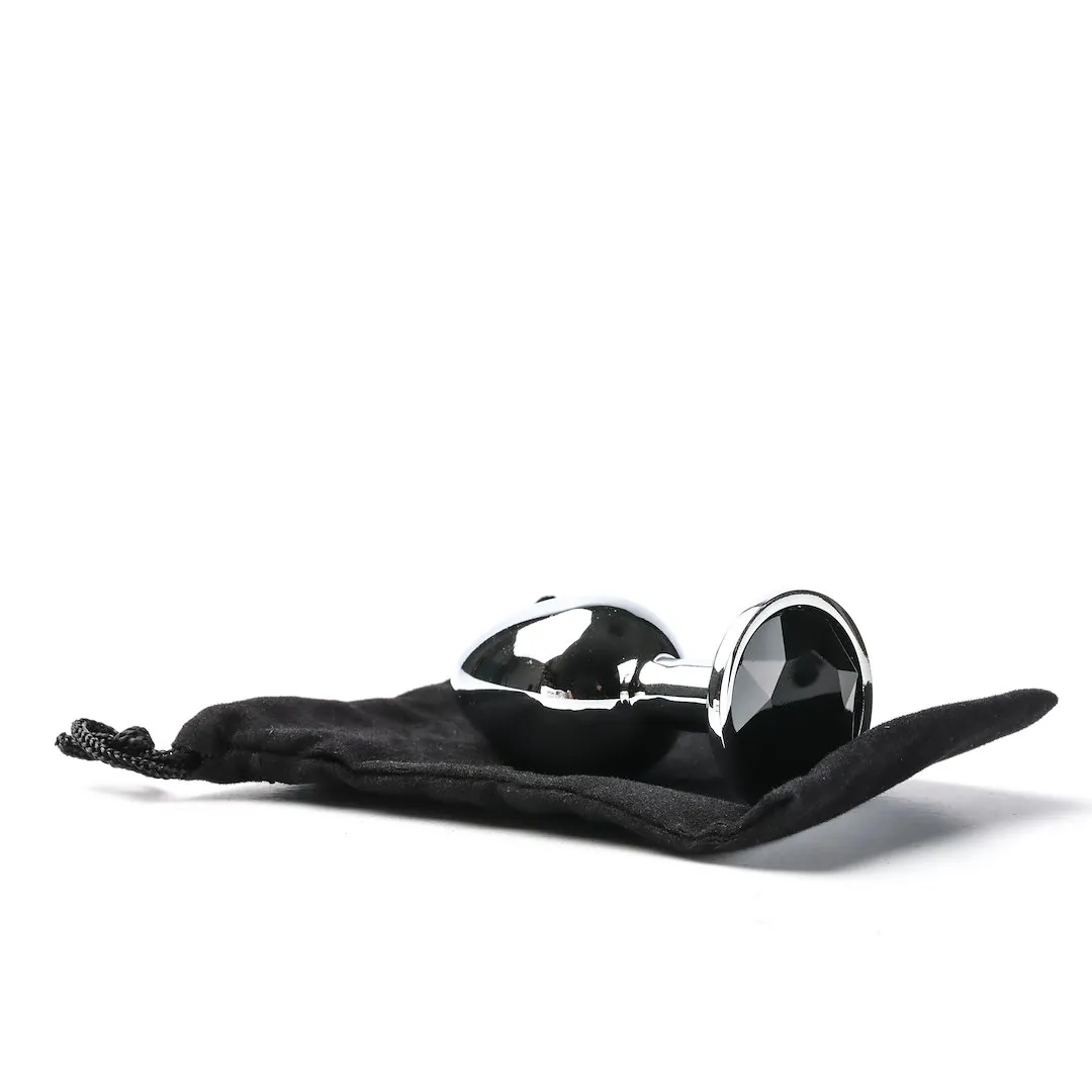 Анальная пробка с кристаллом Simply Pleasure S, 7 см (черный)