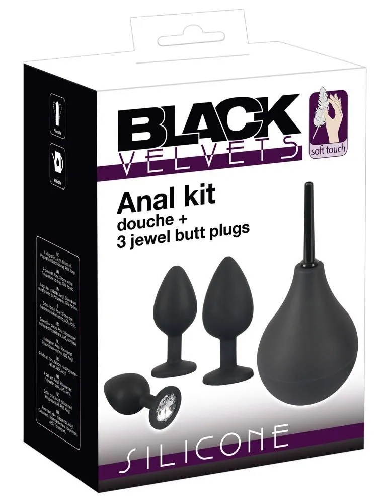 Набір для анальної стимуляції Orion Black Velvets Anal Kit, 4 шт (чорний)