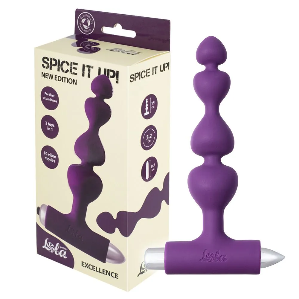 Lola Games Vibrating Plug Excellence Ultraviolet - Korek analny, Fioletowy, 15 cm