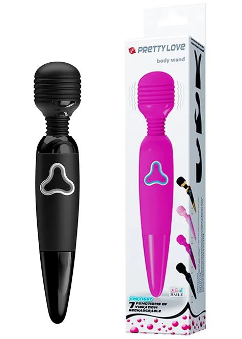 Pretty Love Body Wand - Wibromasażer, Czarny, 25 cm