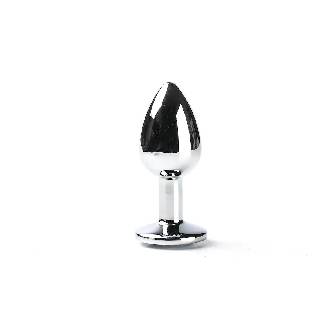 Анальная пробка с кристаллом Simply Pleasure S, 7 см (прозрачный)