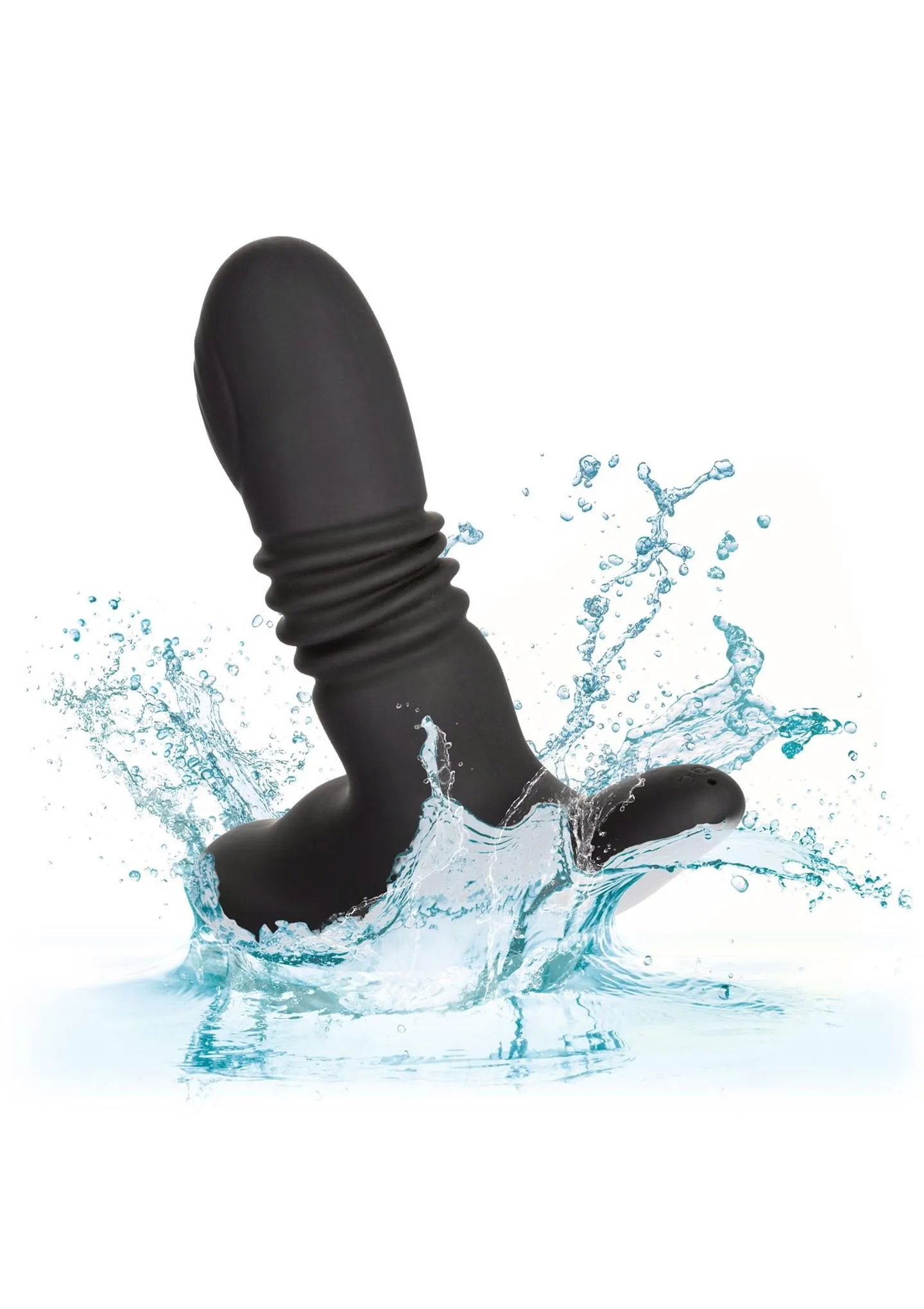 Анальный вибратор CalExotics Eclipse Thrusting Rotator, 9.5 см (черный)
