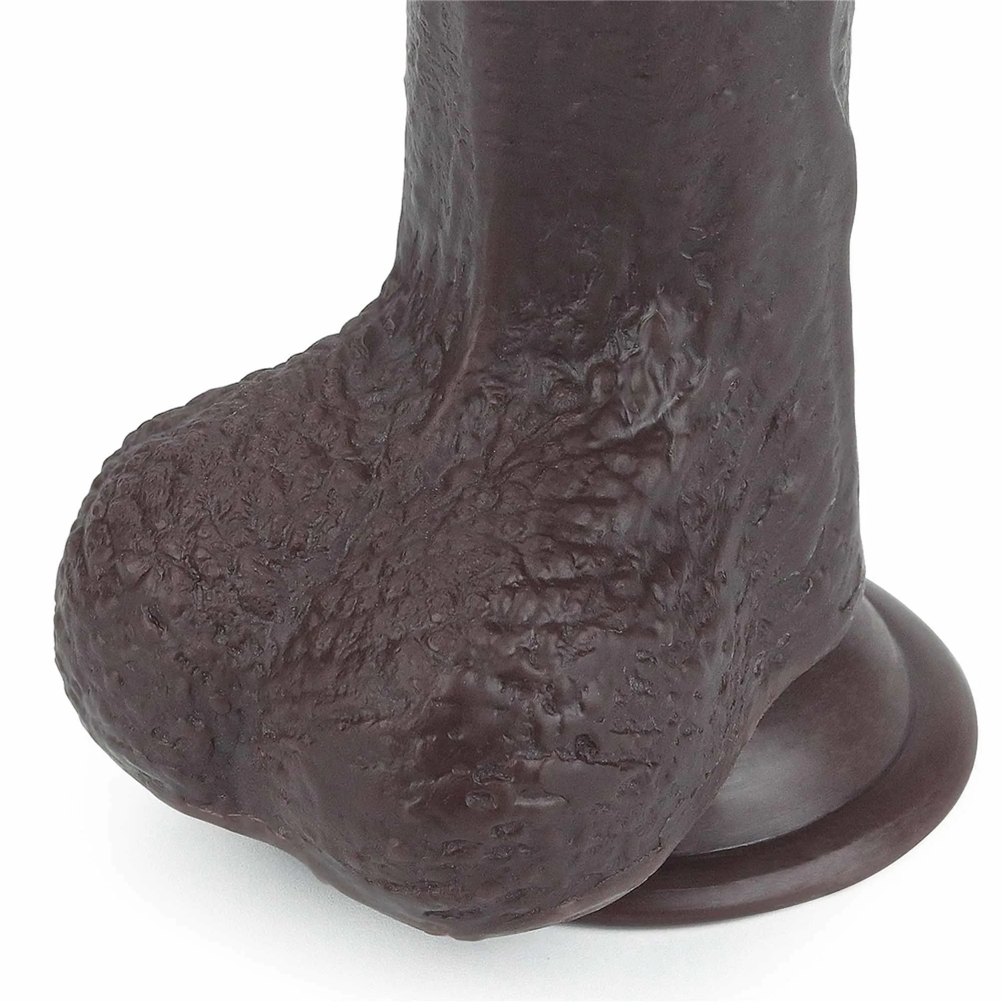Lovetoy Sliding-Skin Dildo 7 - Dildo z przyssawką, Brązowy, 17, 5 cm