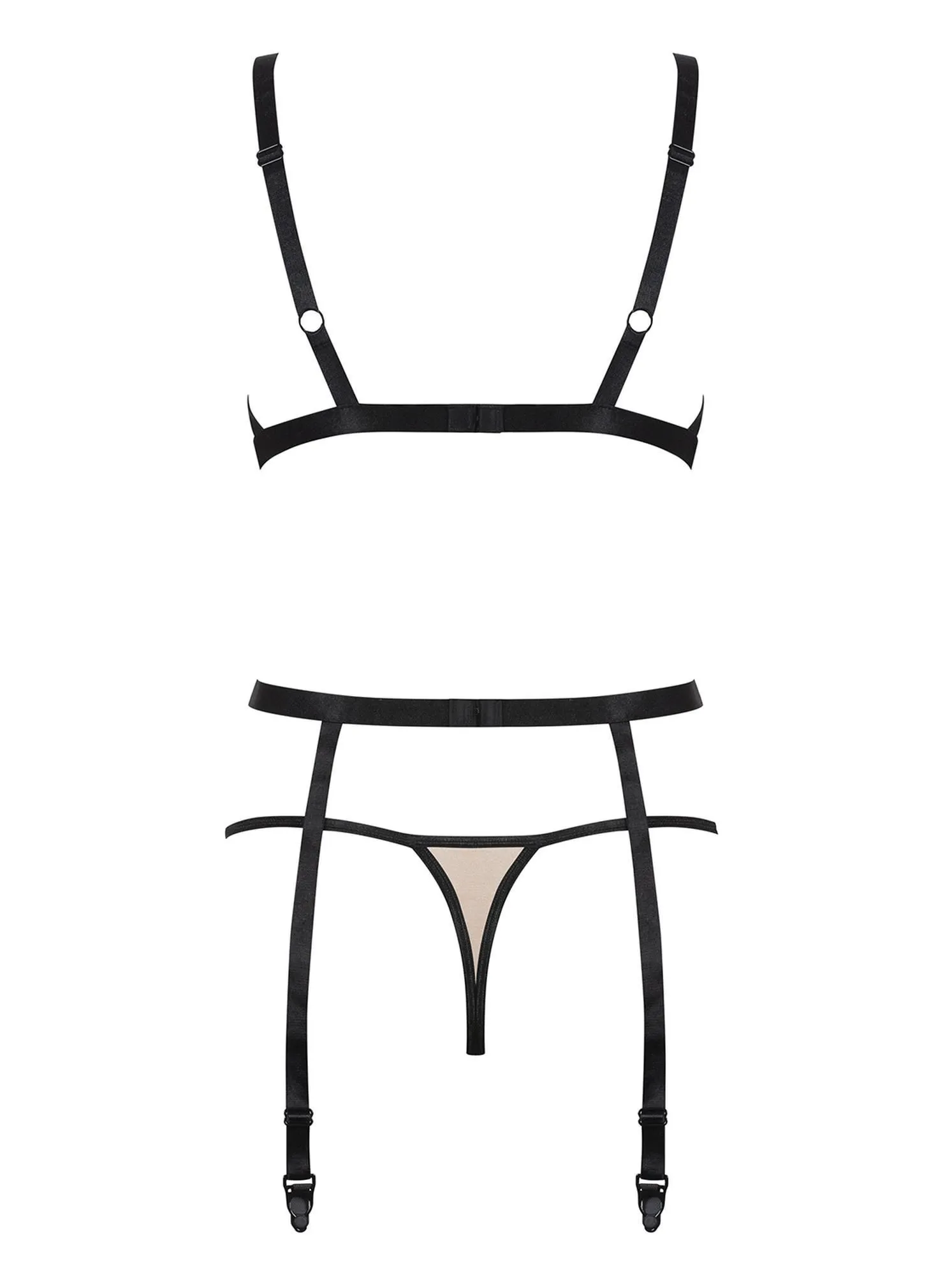 Obsessive Nudelia - Komplet bielizny, S/M