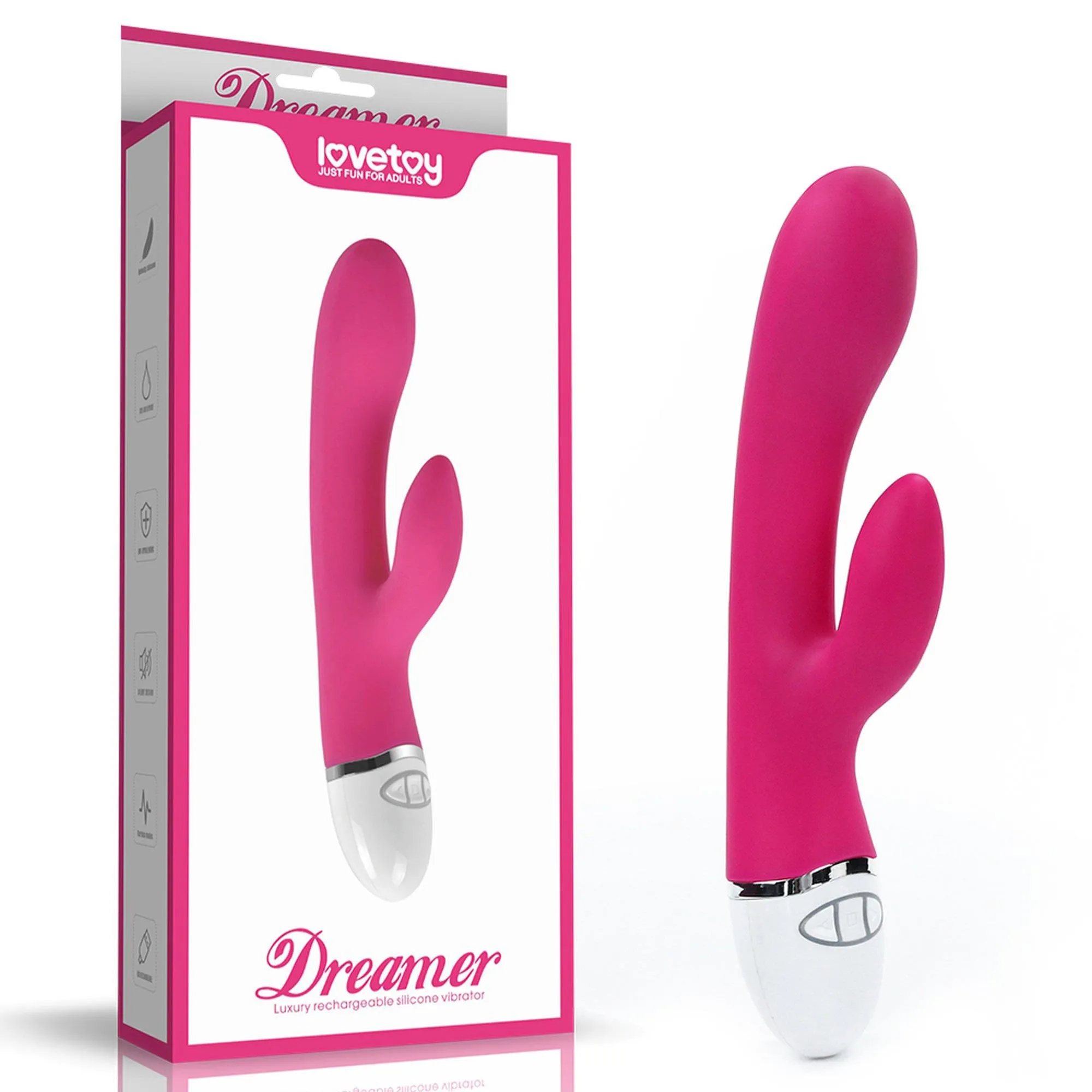 Вибратор-кролик LoveToy Dreamer, 20.5 см (розовый)