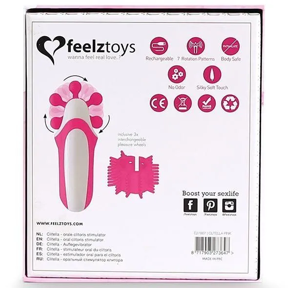 Стимулятор клітора FeelzToys Clitella Oral, 11 см (рожевий)