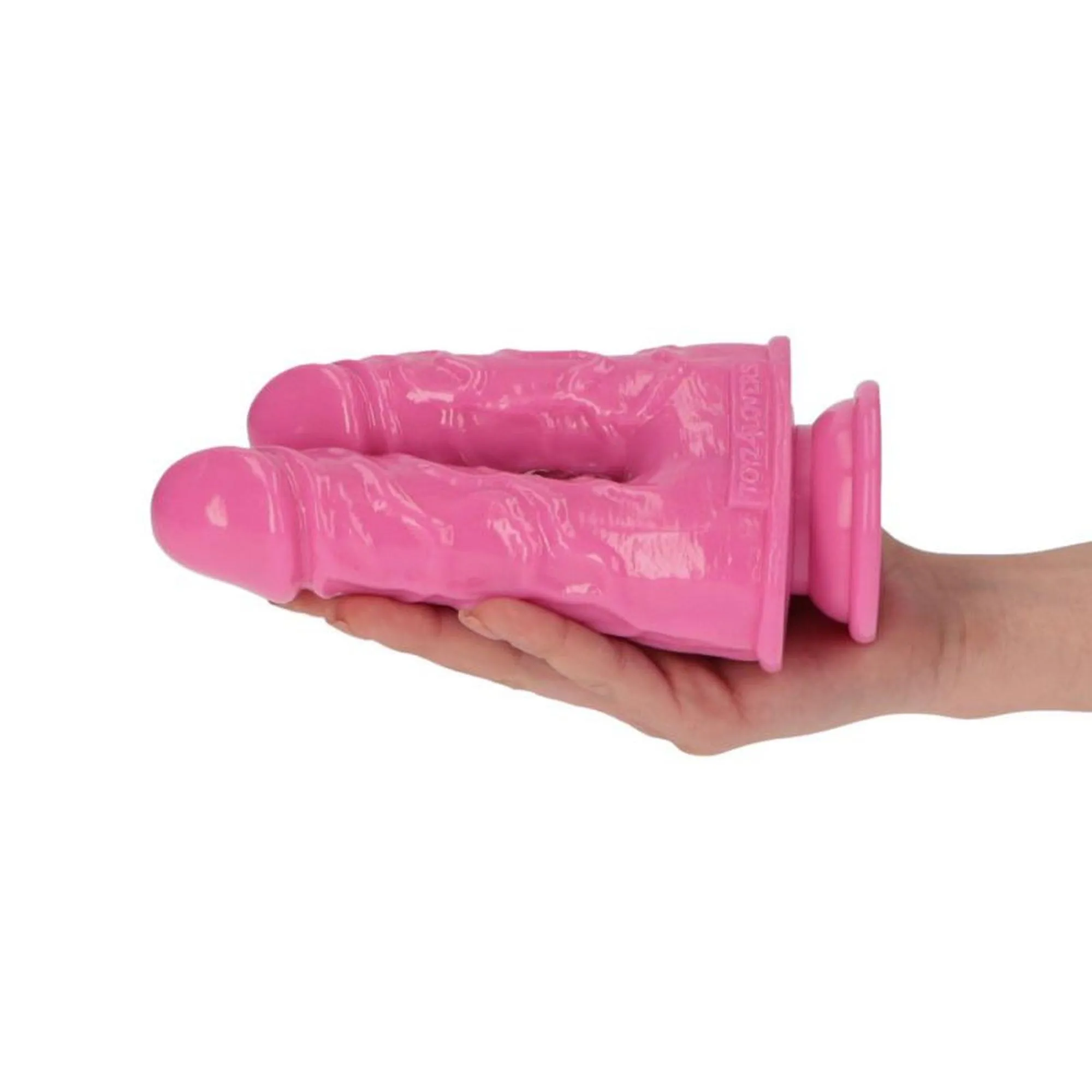 Двойной фаллоимитатор Toyz4lovers Caino e Abele, 15.5 см (розовый)