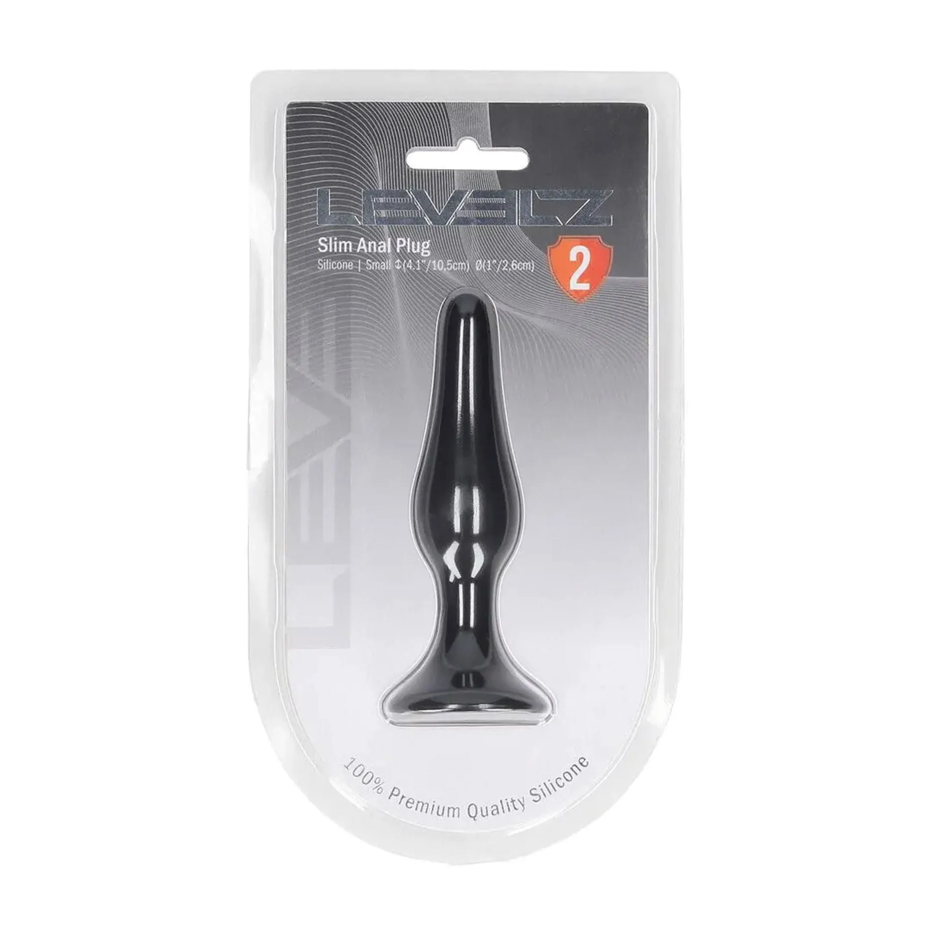 Shots Slim Anal Plug - Korek analny, Czarny, 10.5 cm, S