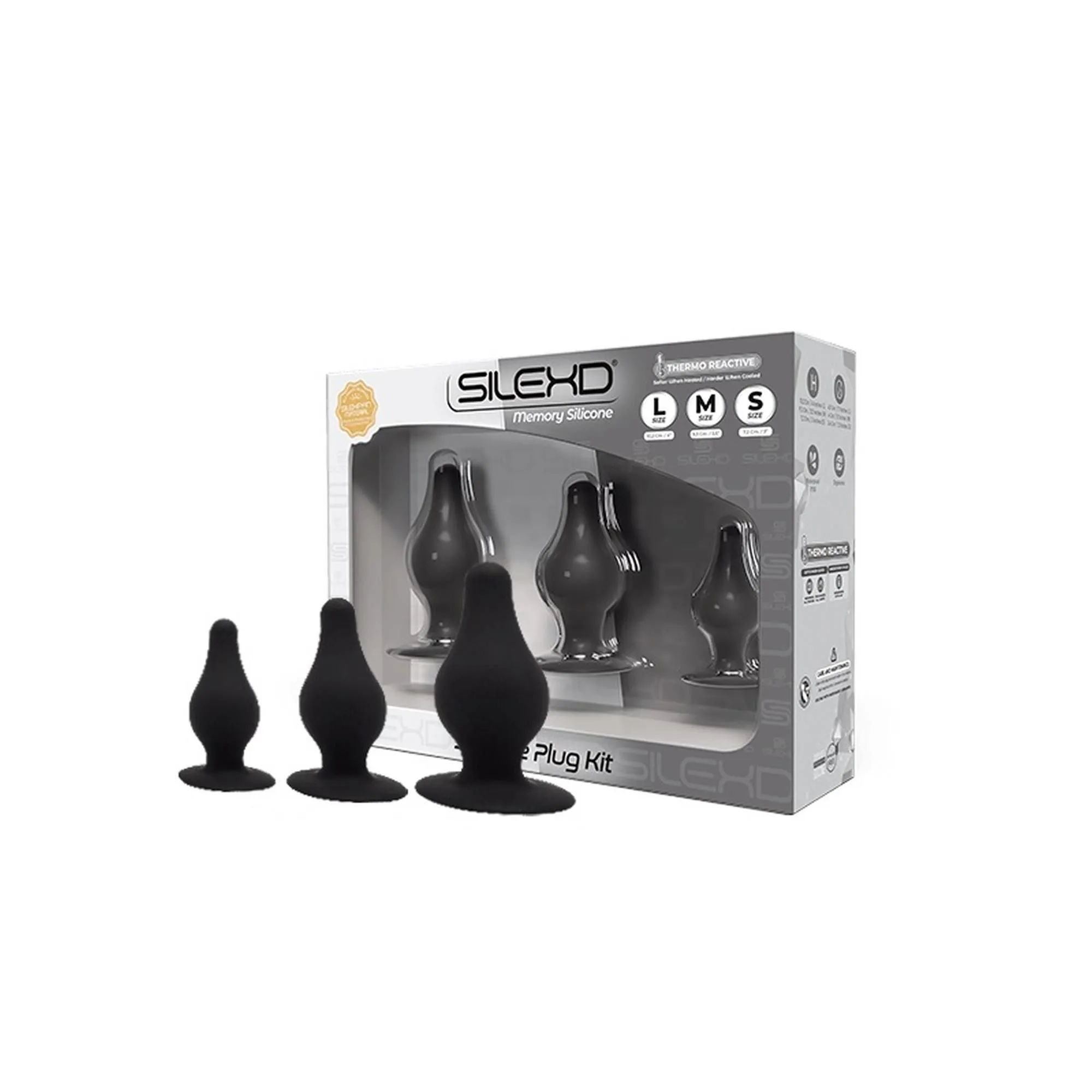 Набір анальних пробок Orion SilexD Silicone Plug Kit, 3 шт