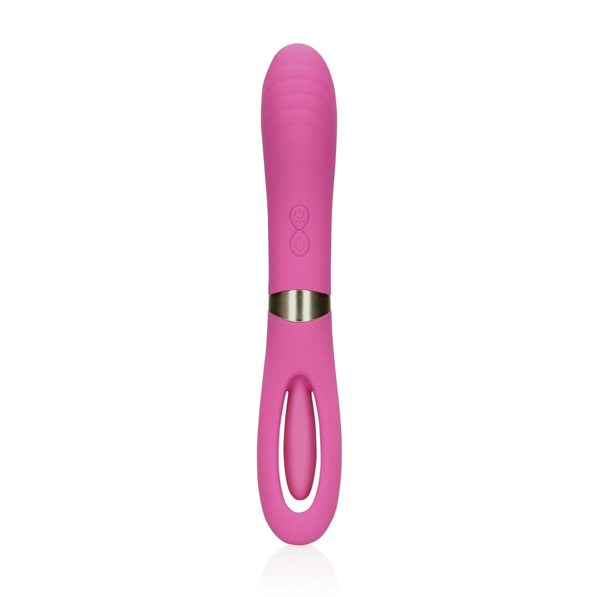 Loveline Double Sided Flapping and G-Spot - Wibrator, Różowy, 24 cm