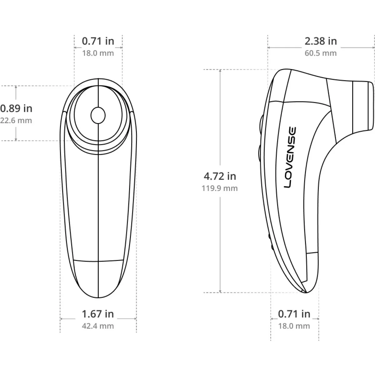 Lovense Tenera 2 - Bezdotykowy stymulator łechtaczki, Multi, 12 cm