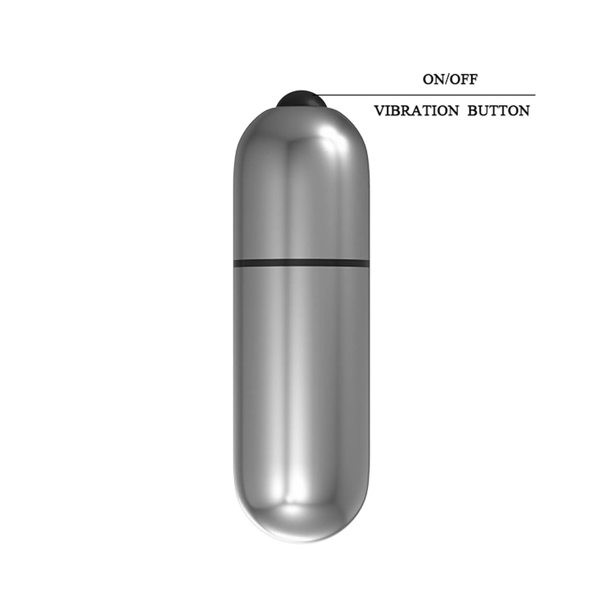 BAILE Mini Vibe - Mini-wibrator, Srebro, 6.2 cm