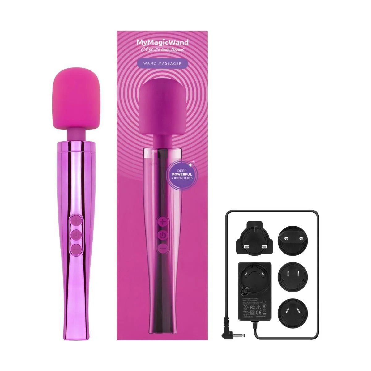Вибромассажер EasyToys MyMagicWand, 33 см (розовый)