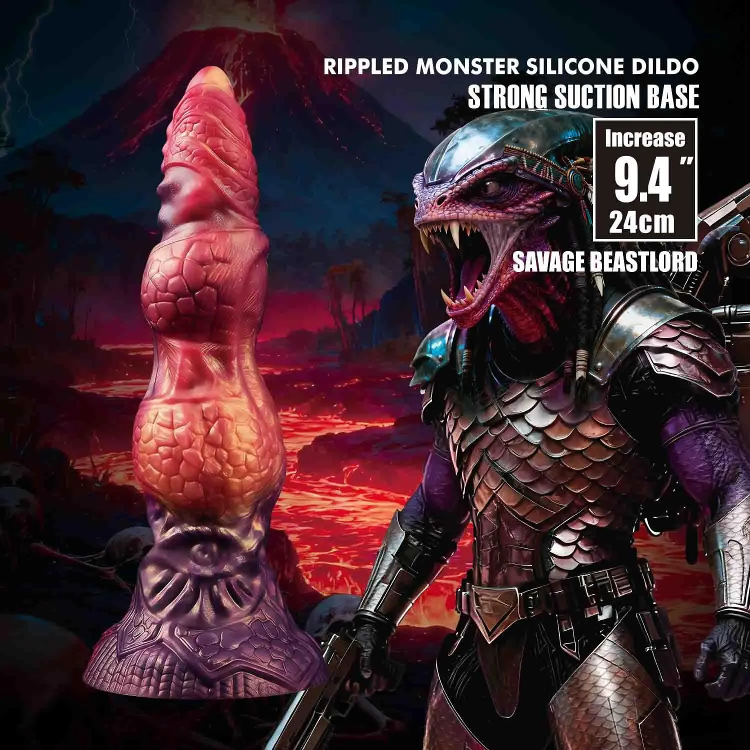 BAILE Savage Beastlord - Dildo, Multi, 24 cm