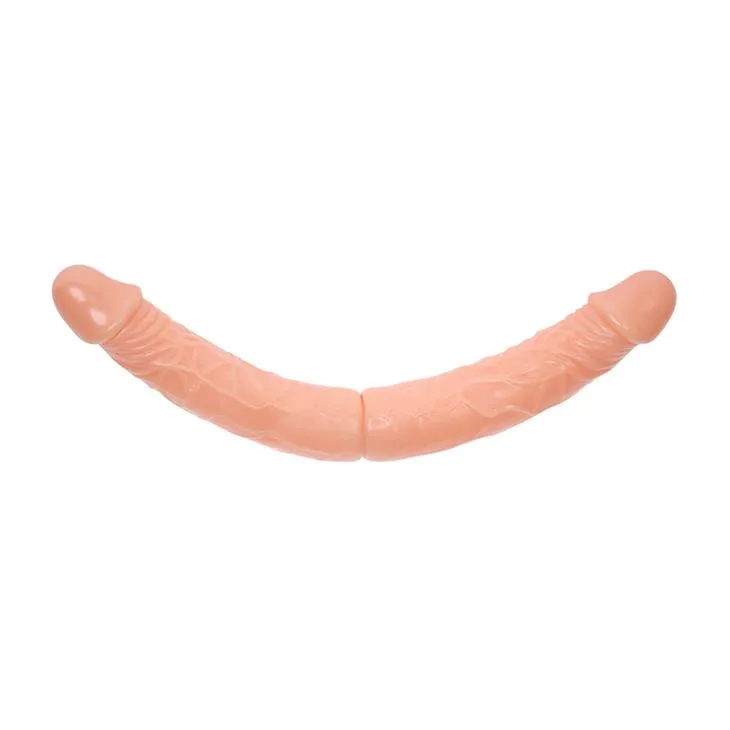 BAILE Double Donges - Dwustronny dildo B, W kolorze cielistym, 36 cm