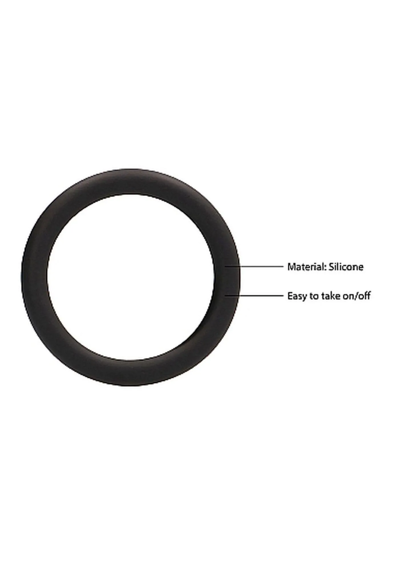 Набор эрекционных колец ShotsToys Round Cock Ring Set, 3 шт (черный)