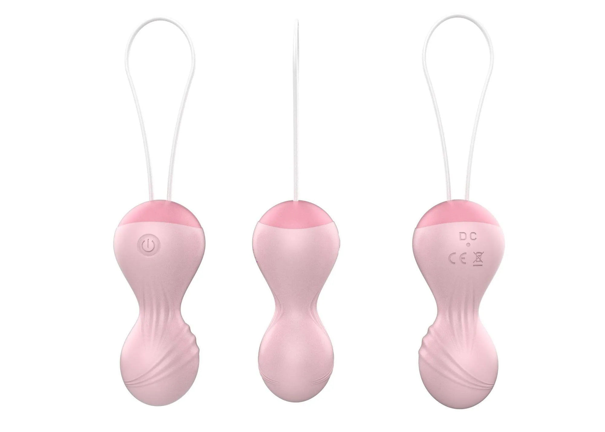 Boss Series Remote Control Tighten - Kulki gejszy, Jasnoróżowy, 8 cm