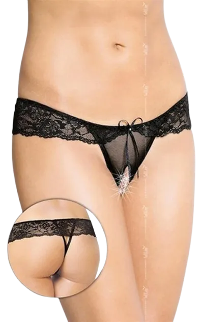 Трусики-стринги SoftLine G-String 2443, M/L (черный)