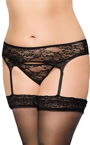 Пояс для чулок SoftLine Garterbelt 3316, XL (черный)