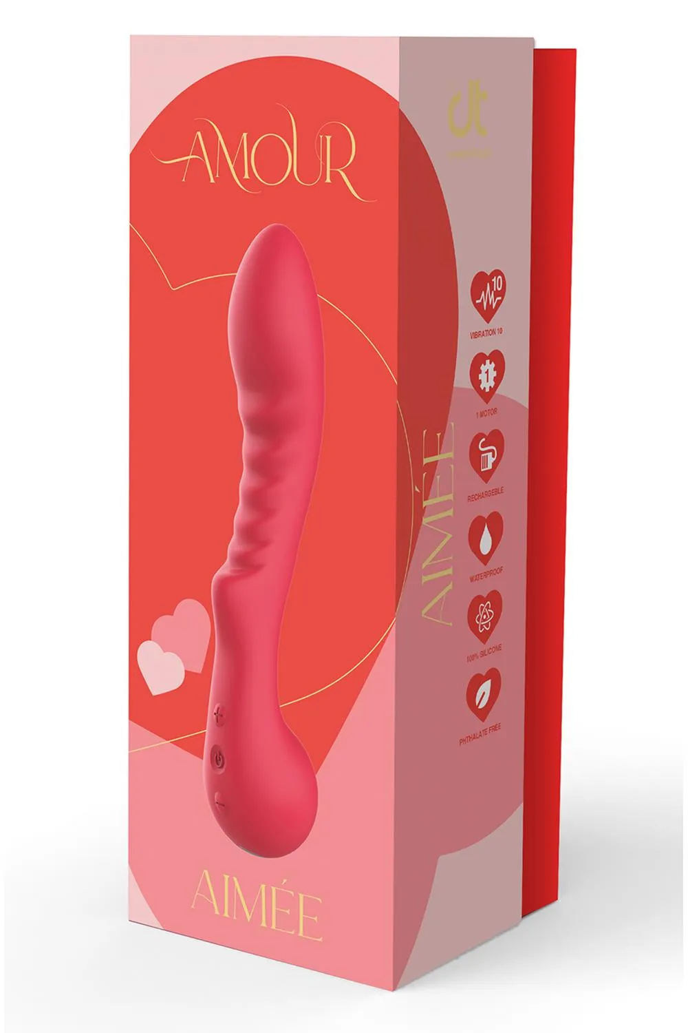 Вибратор Dream Toys Amour Aimee, 22 см (красный)