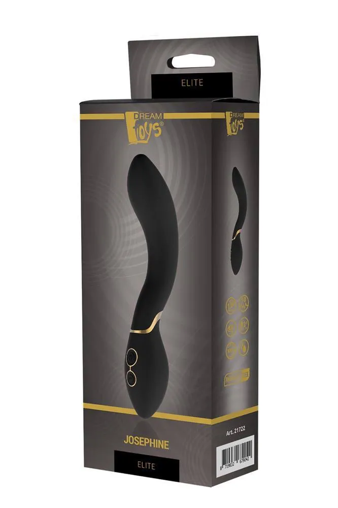 Вибратор для точки G Dream Toys Elite Josephine Luxxe, 20 см (черный)