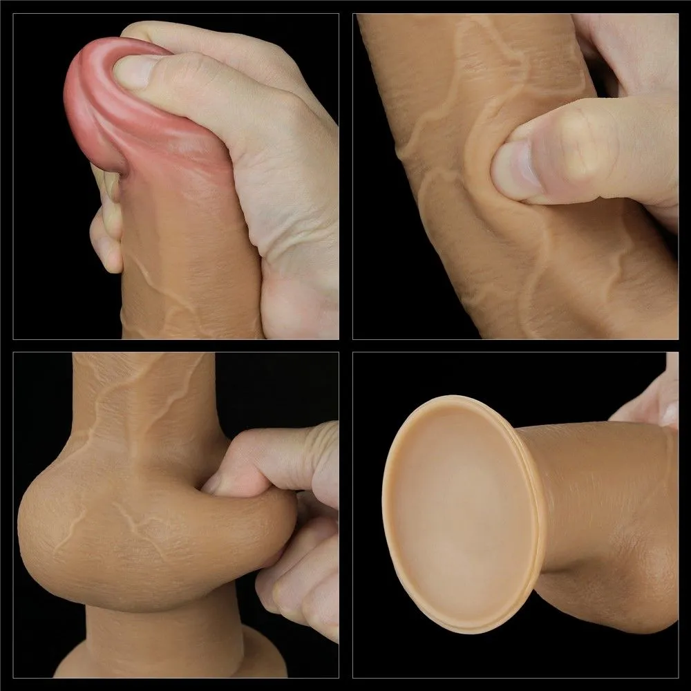 Фалоімітатор LoveToy 9.5" Handle Cock, 25 см (тілесний)