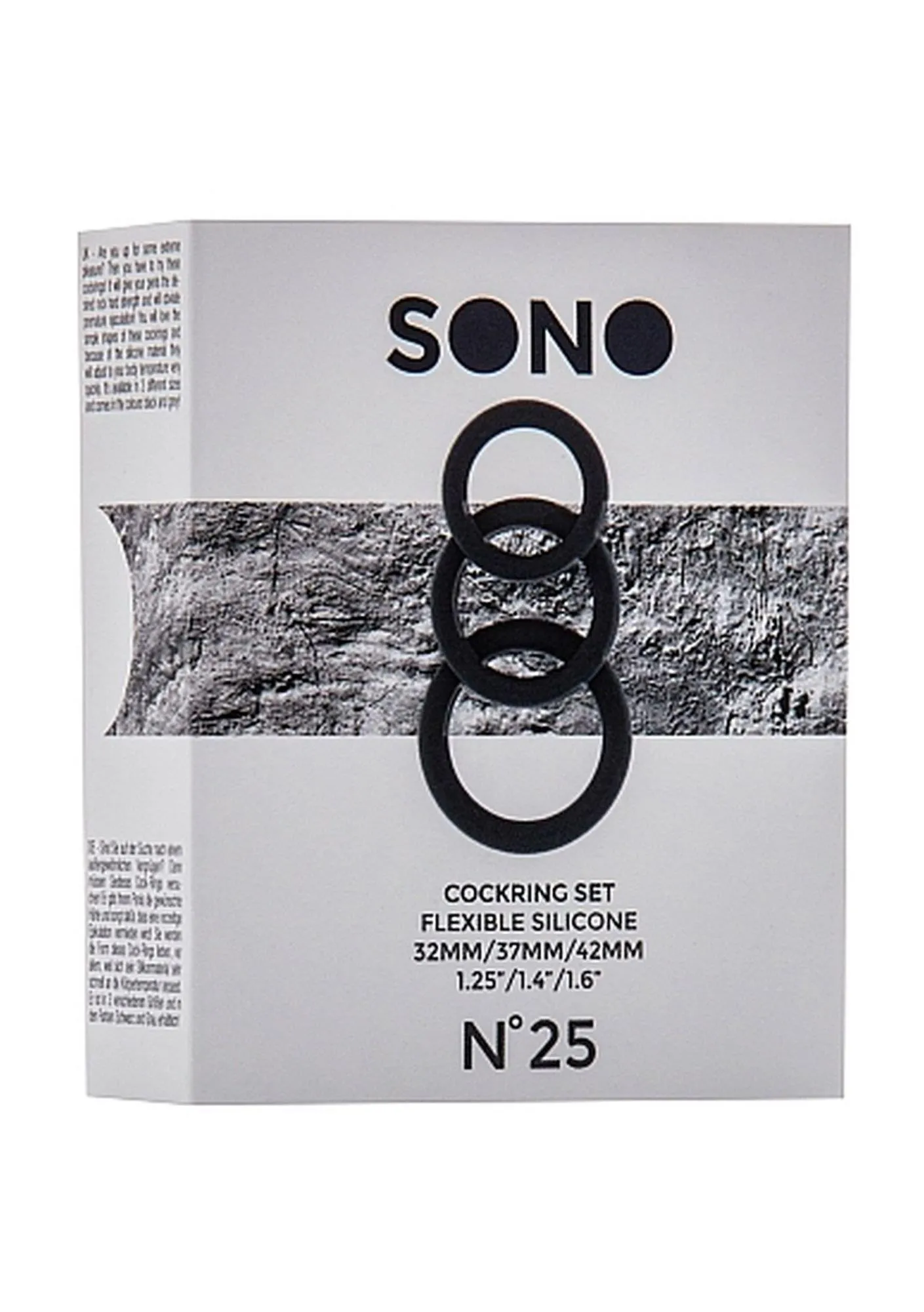 Набор эрекционных колец Sono No.25, 3 шт (черный)