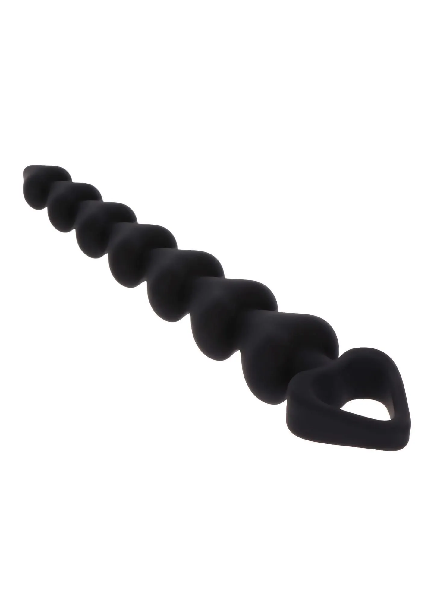 Анальний ланцюжок Toy Joy Heart Beads, 18х3 см (чорний)