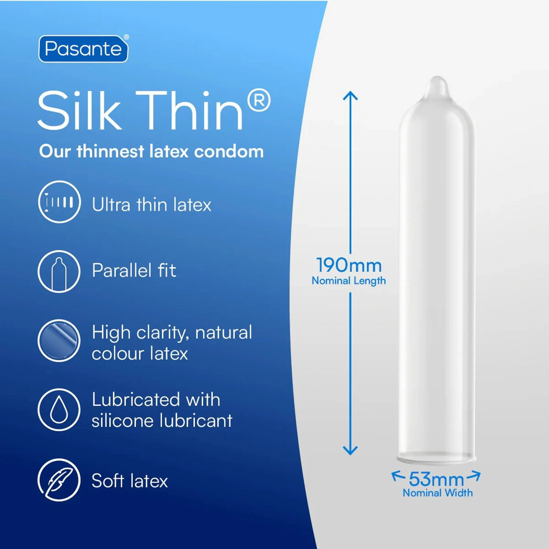 Презервативы Pasante Silk Thin, 12 шт