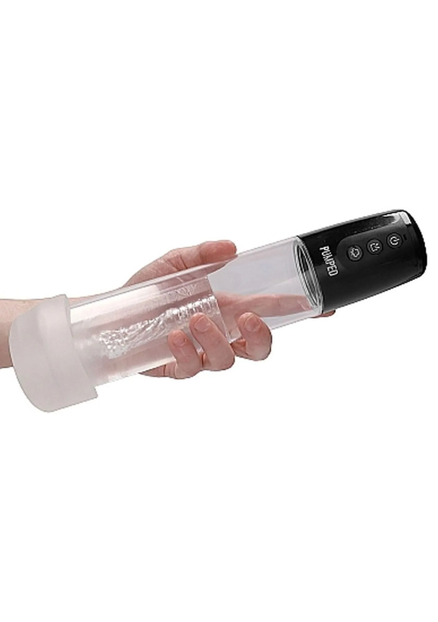 Помпа для пениса Pumped Automatic Cyber Pump с мастурбационным рукавом, 29.5 см (прозрачный)