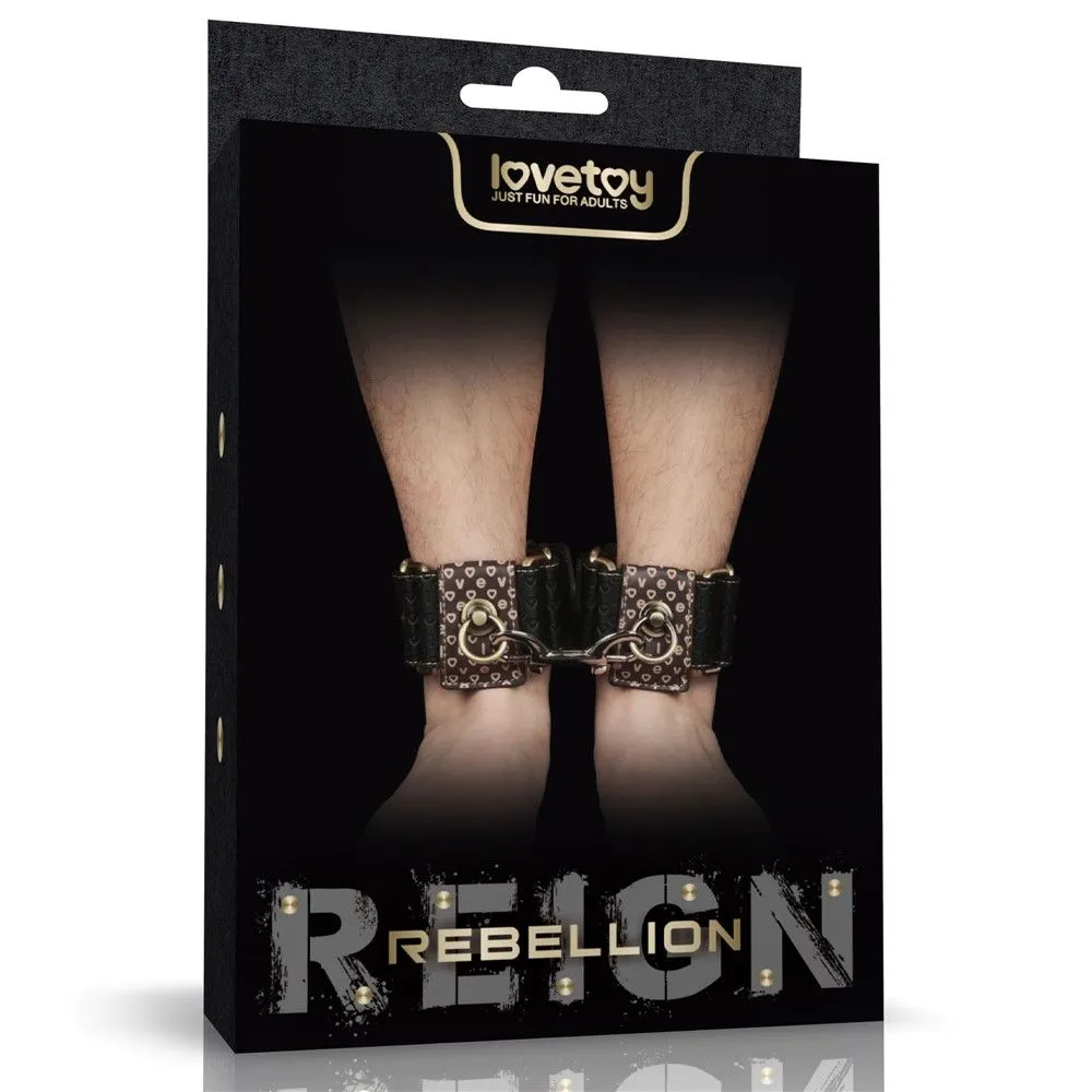 Lovetoy Rebellion Reign - Kajdanki na kostkę, Brązowy, 42 cm