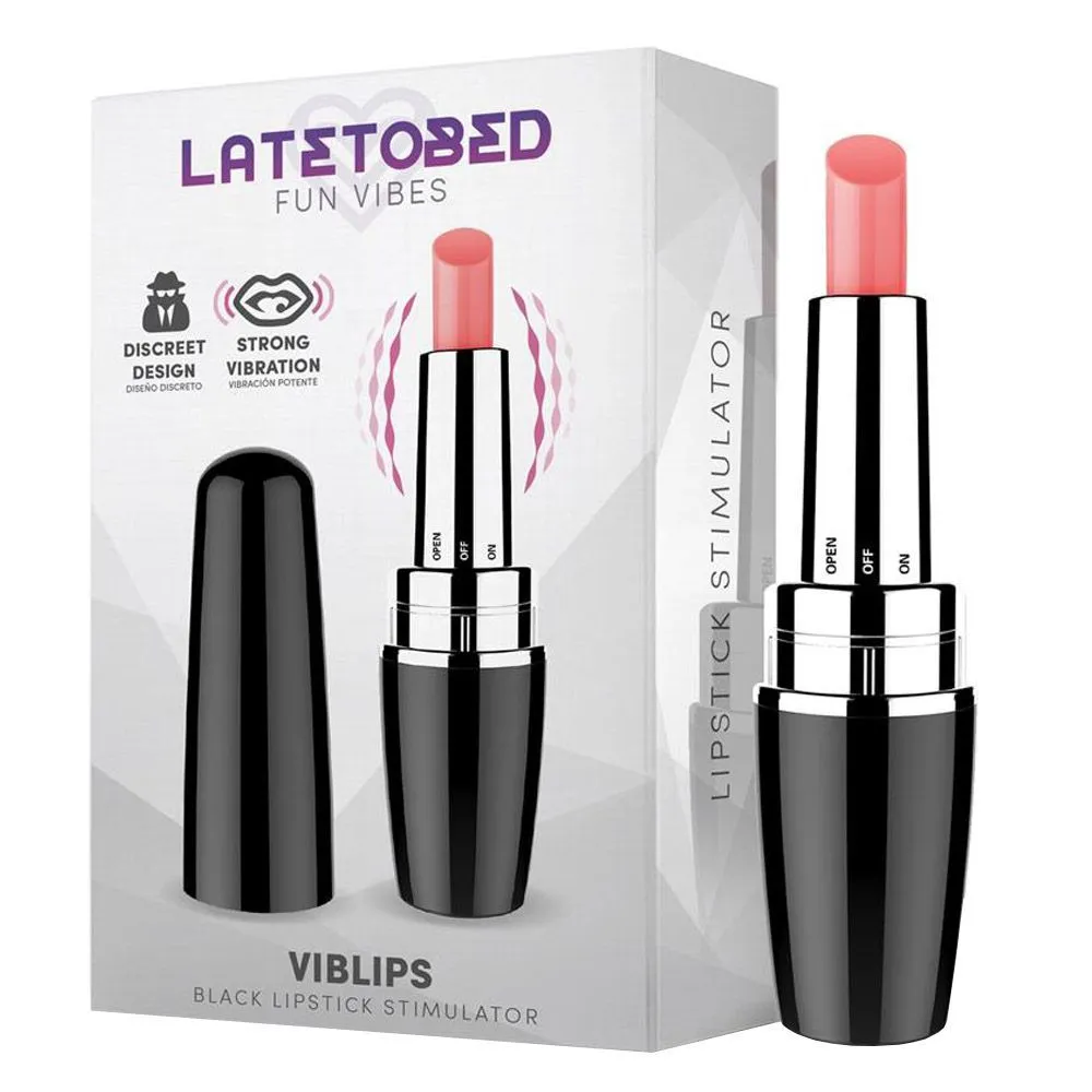 Міні-вібратор Latetobed Viblips Black, 9,5 см (чорний)