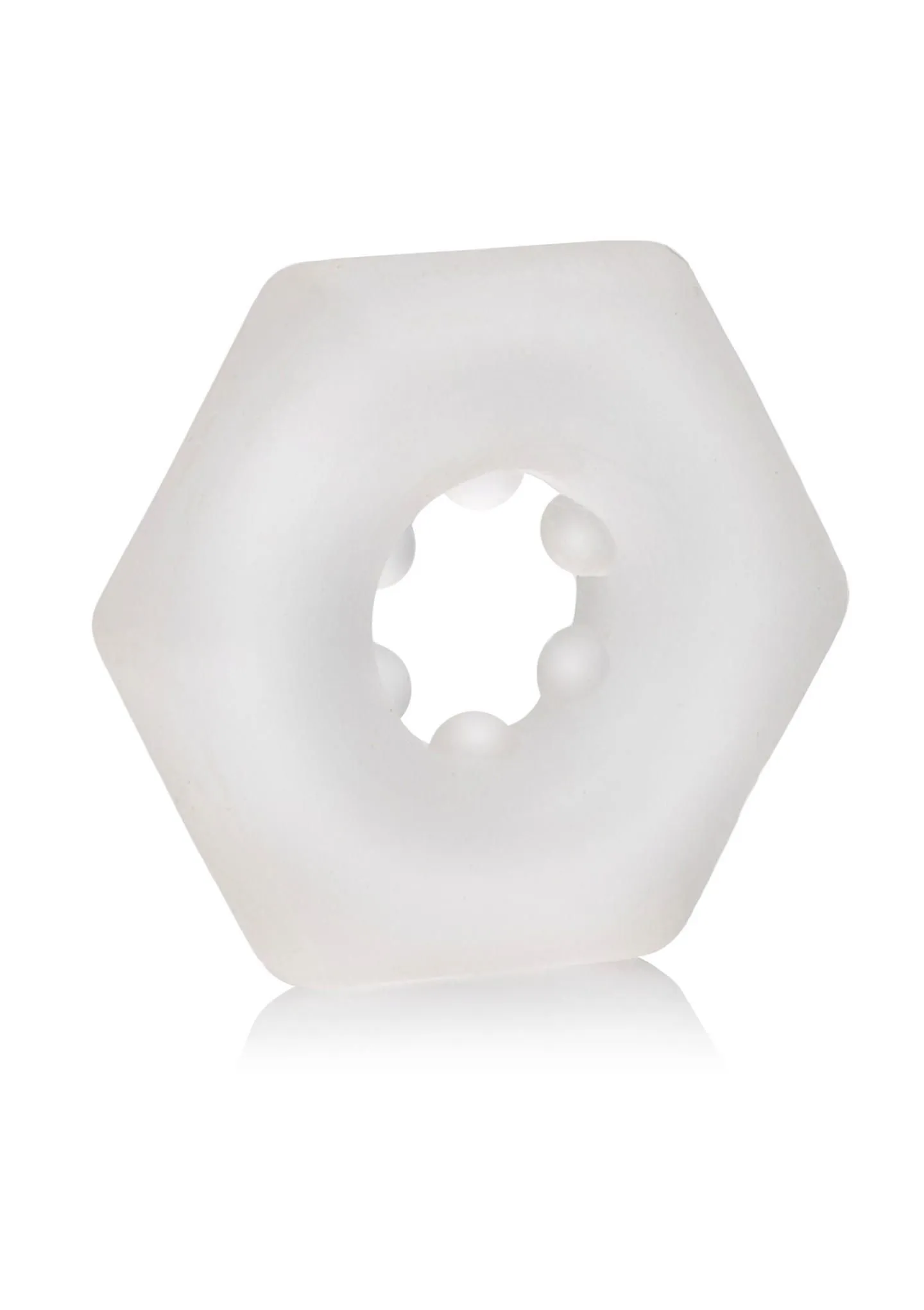 Ерекційне кільце CalExotics Sexagon Enhancer, 4 см (прозорий)