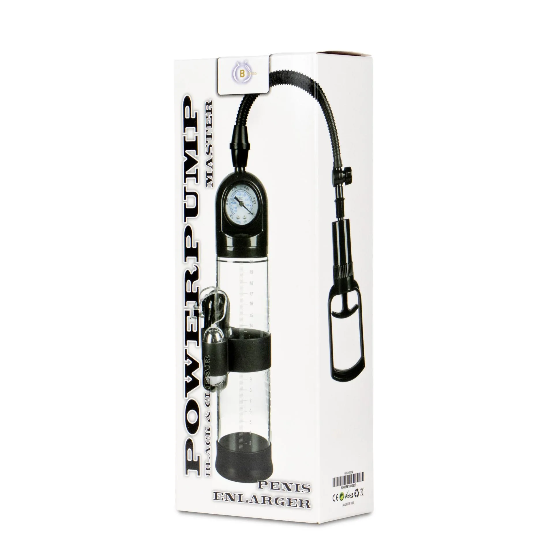 Помпа для пениса B - Series Power Powerpump Master Vibrating (прозрачный)
