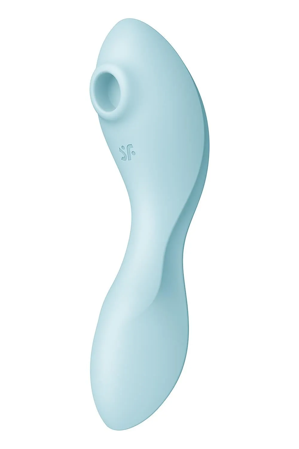 Вакуумний стимулятор клітора з вібрацією Satisfyer Curvy Trinity 5+ (блакитний)