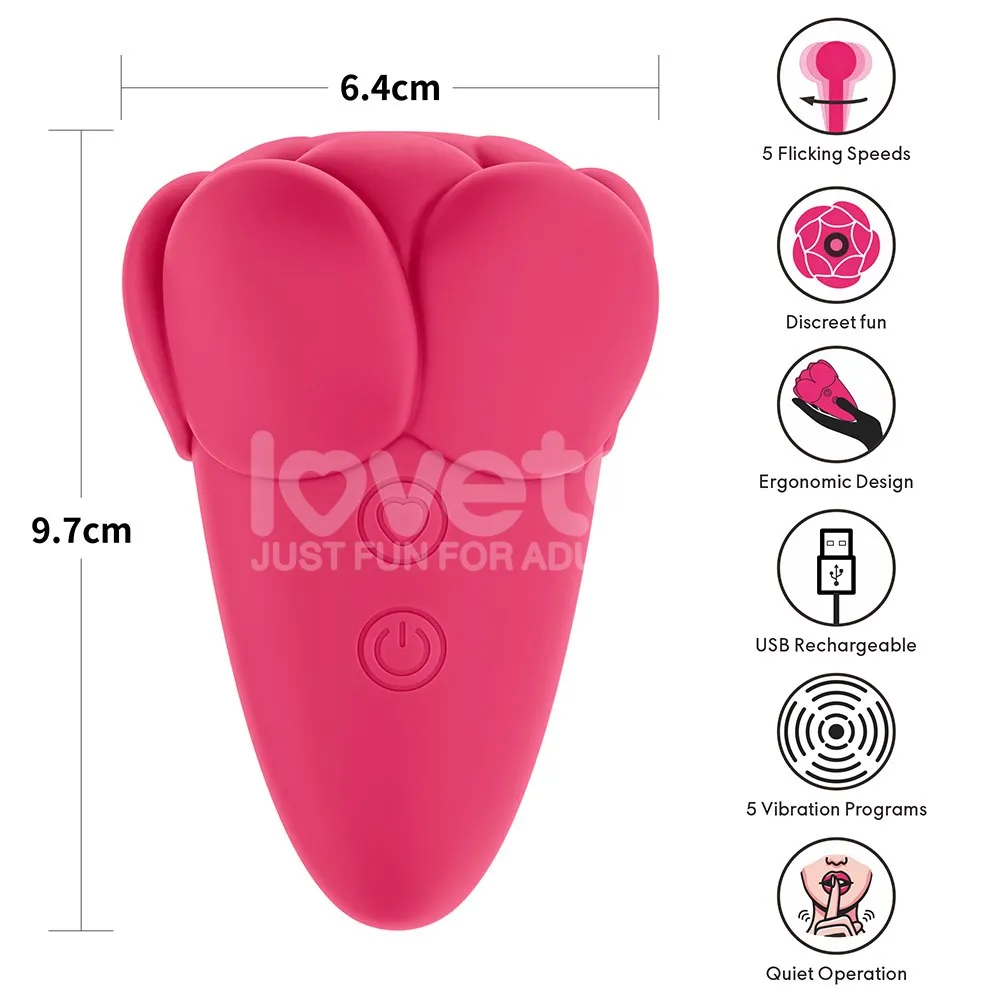 Вібратор для клітора Love Toy Flicker, 9.7 см (рожевий)