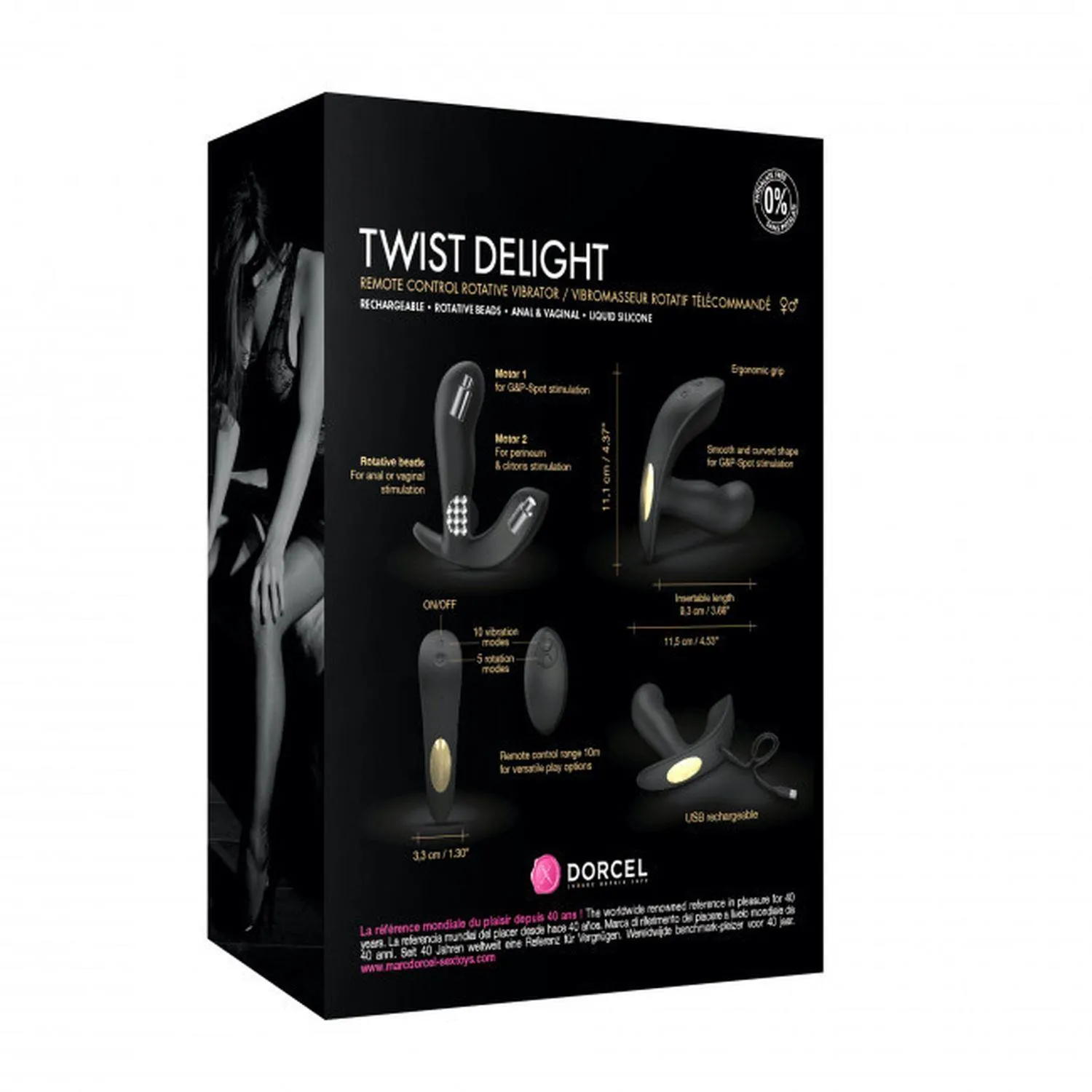 Dorcel Twist Delight - Wibrator, Czarny, 11, 5 cm