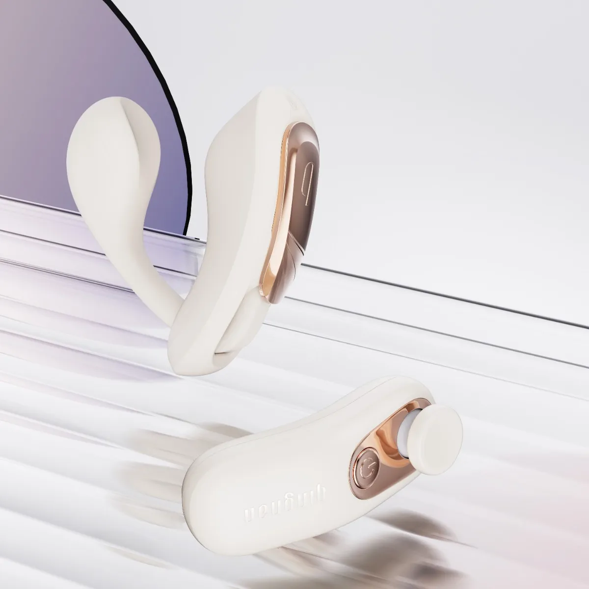 Qingnan No.6 Wireless Control Wearable Vibrator - Wibrator, Biały, 8 cm