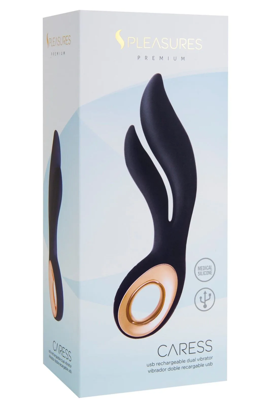 Вібратор Pleasures Premium Caress, 23 см (чорний)