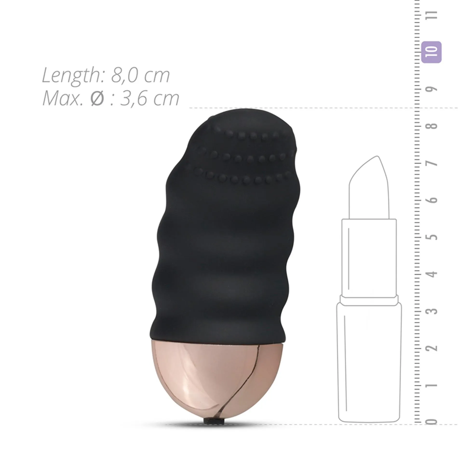 Віброяйце Teazers Ribbed Vibrating Egg, 8 см (чорний)