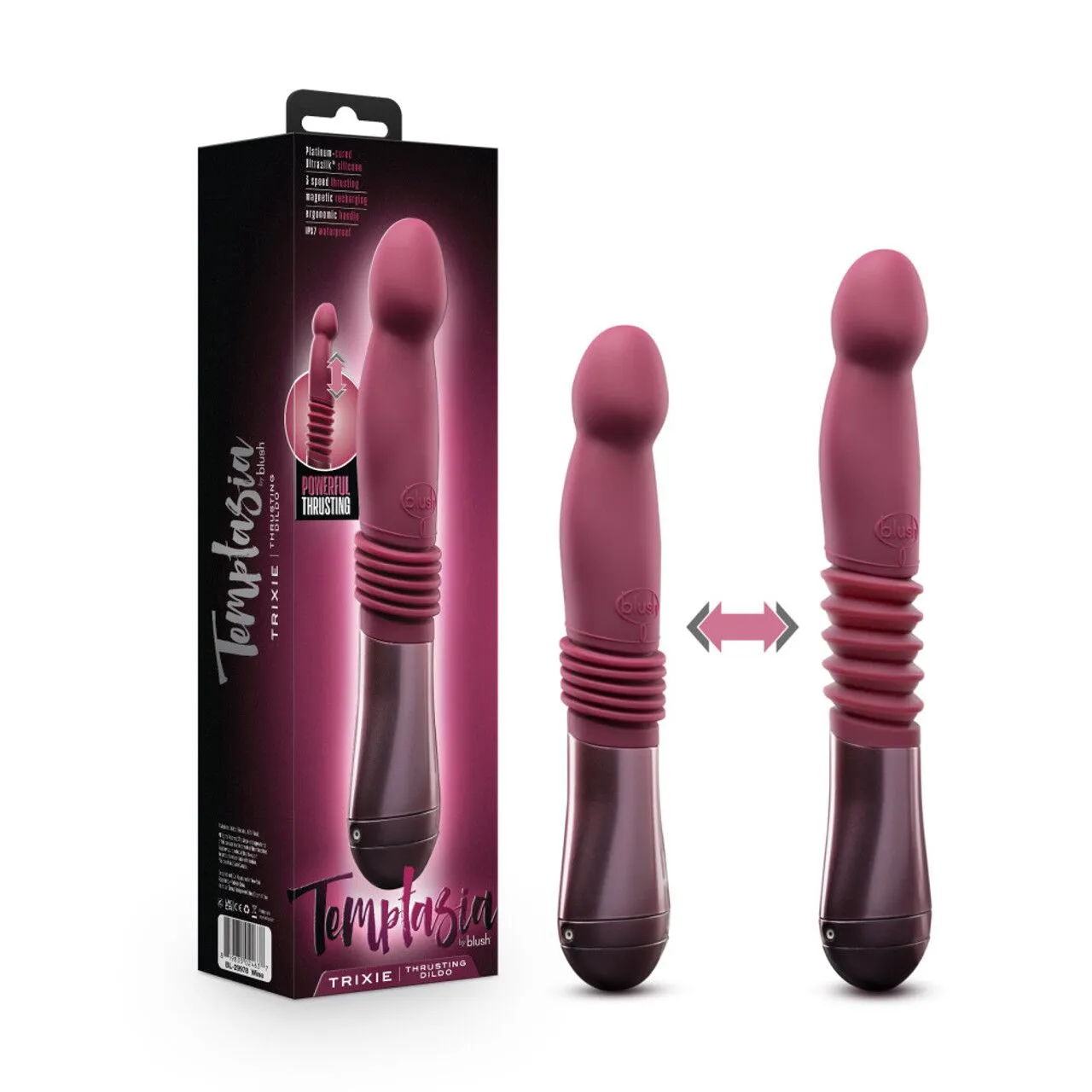 Blush Temptasia Trixie - Wibrator, Bordоwy, 25.4 cm