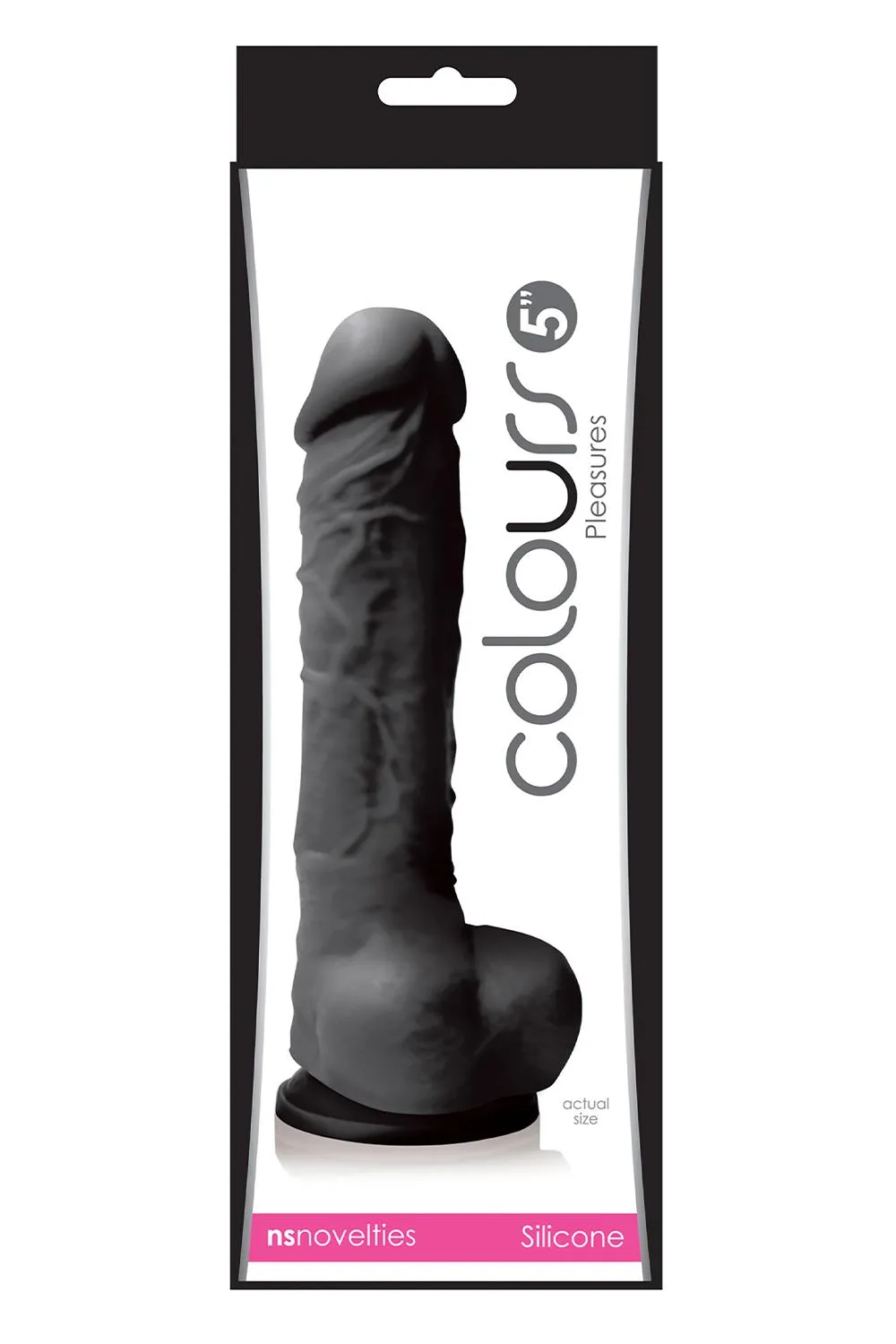 NS Novelties Colours Pleasures 5 - Dildo, Czarny, 17.7 cm