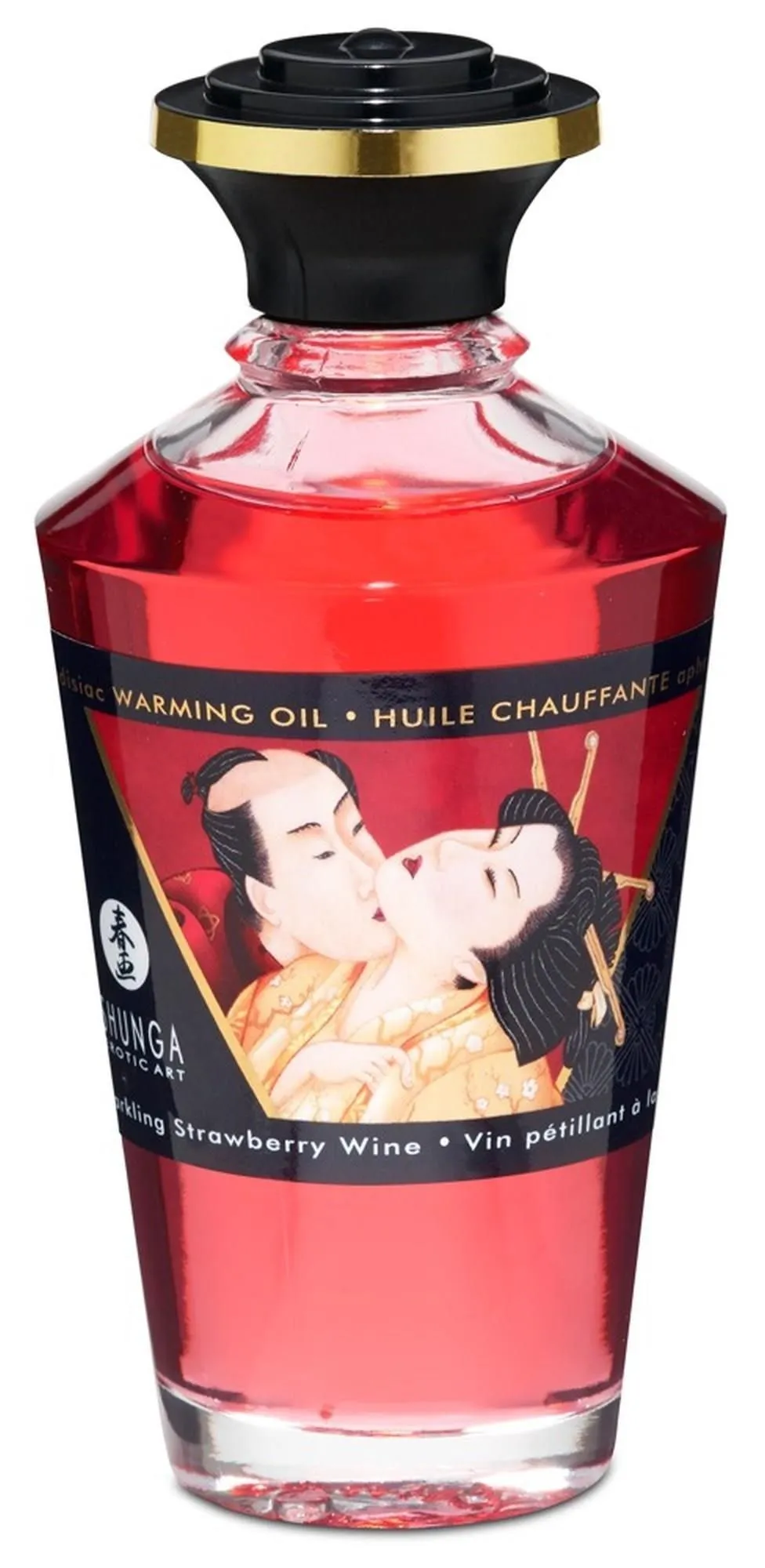 Зігріваюча масажна олія Shunga Aphrodisiac Warming Oil з ароматом полуниці та шампанського, 100 мл